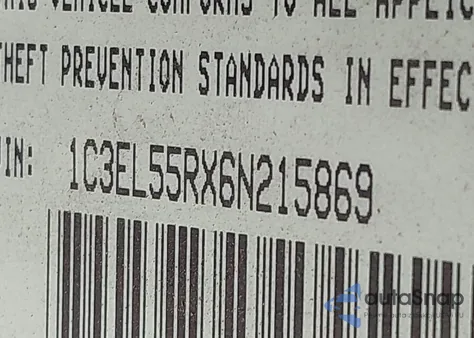2006 Chrysler Sebring Touring from USA, damaged, VIN 1C3EL55RX6N215869